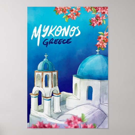 Mykonos Griechenland Kunstmuseum Poster (Vorne)