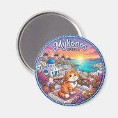 Mykonos Griechenland Magnet (Vorderseite/Rückseite)