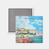 Mykonos, Griechenland - Magnet (Vorderseite/Rückseite)