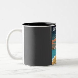 Mykonos Griechenland Nachthimmel Reiseplakat Zweifarbige Tasse