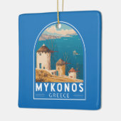 Mykonos Griechenland Reisen Kunstemblem Keramikornament (Links)