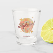 Mykonos Griechenland Retro Accessoire Souvenir Bar Schnapsglas (Vorderseite)