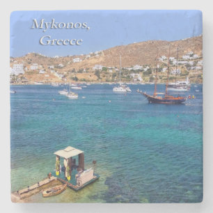 Mykonos, Griechenland Stein-Achterbahn Steinuntersetzer