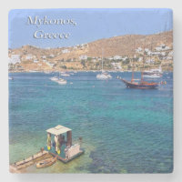 Mykonos, Griechenland Stone Untersetzer