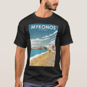 Mykonos Griechenland Tagespauschale Landschaftlich T-Shirt (Vorderseite)