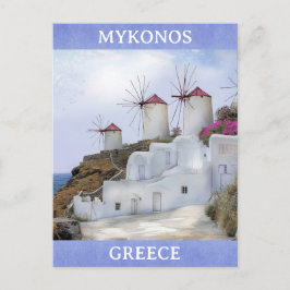 Mykonos Griechenland Windmill Griechische Inseln Postkarte