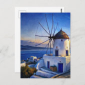 Mykonos, Griechenland Windmill Postkarte (Vorne/Hinten)