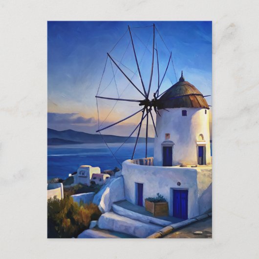 Mykonos, Griechenland Windmill Postkarte (Vorderseite)