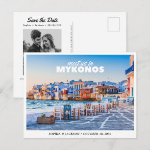 Mykonos Hochzeit Save the Date Griechenland Reise Postkarte