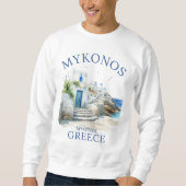 Mykonos in Watercolor Bliss Sweatshirt (Vorderseite)