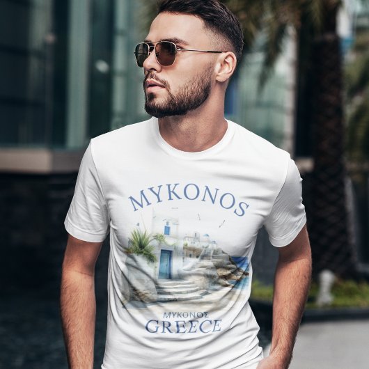 Mykonos in Watercolor Bliss Tri-Blend Shirt