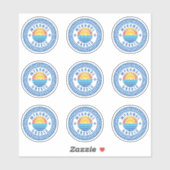 Mykonos-Insel, Griechenland-Mehrfachpackzettel Aufkleber (Blatt)