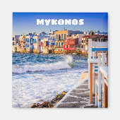 Mykonos-Magnet mit Little Venice Magnet (Vorne)