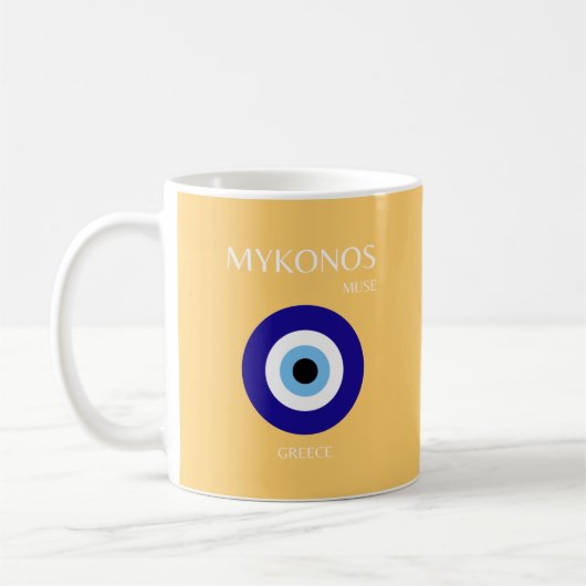 Mykonos-Maus, gelb Kaffeetasse (Links)