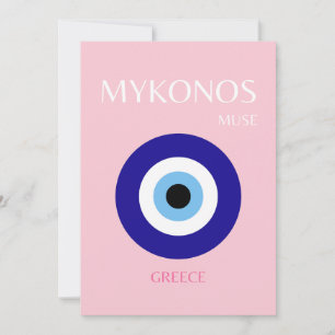 Mykonos-Maus, Mykonos, Rosa Dankeskarte