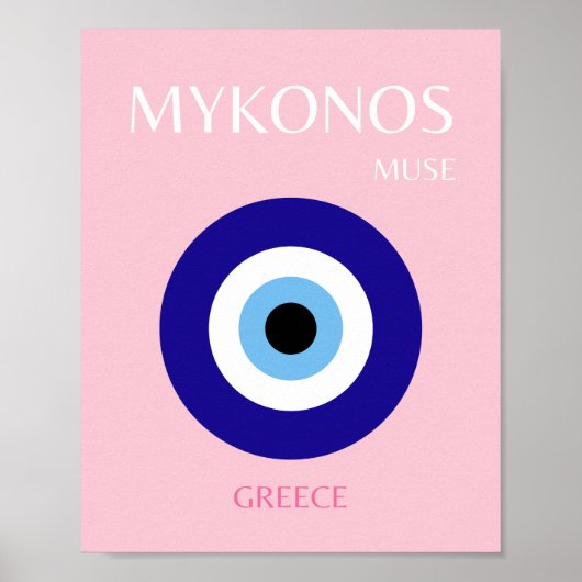 Mykonos-Maus, Mykonos, Rosa Poster (Vorne)