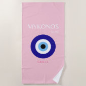Mykonos-Maus, Mykonos, Rosa Strandtuch (Vorderseite)