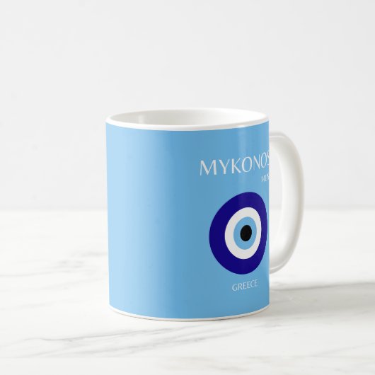 Mykonos Muse, blau Kaffeetasse (VorderseiteRechts)