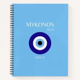 Mykonos Muse, blau Notizblock