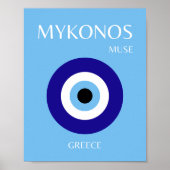 Mykonos Muse, blau Poster (Vorne)