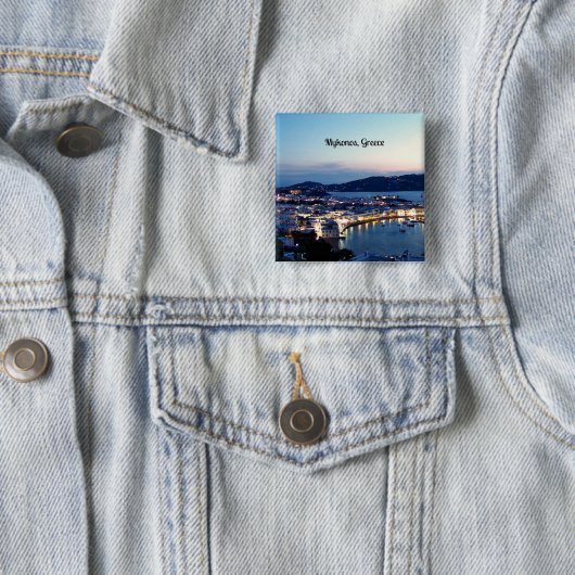 Mykonos, Panorama Griechenland Button (Beispiel)