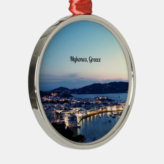 Mykonos, Panorama Griechenland Ornament Aus Metall (Rechts)