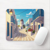 Mykonos Path Greece Cyclades Travel Mousepad (Mit Mouse)