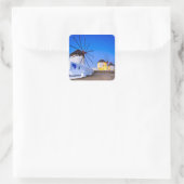 Mykonos Quadratischer Aufkleber (Tasche)