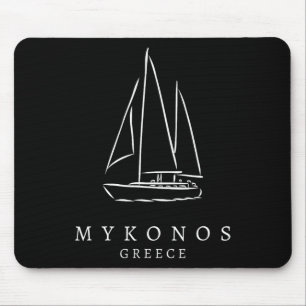 Mykonos Segelboot-Urlaub Ferien Griechenland Gr Mousepad