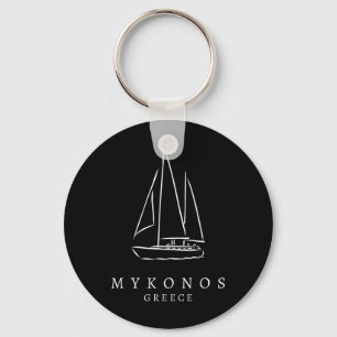 Mykonos Segelboot-Urlaub Ferien Griechenland Gr Schlüsselanhänger