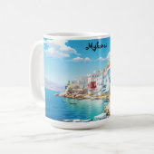 Mykonos-Sip im Stil mit einer Touch griechischen C Kaffeetasse (Vorderseite Links)