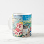 Mykonos Sonnenuntergangschale Kaffeetasse (Vorderseite Links)