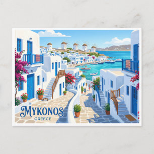 Mykonos Stadt Griechenland Postkarte