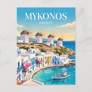 Mykonos Stadt Griechenland Postkarte