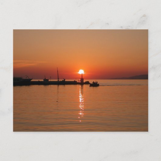 Mykonos Sunset Postcard Postkarte (Vorderseite)