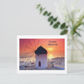 Mykonos Sunset (St.K.) Postkarte (Stehend Vorderseite)