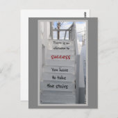 Mykonos Treppen Es gibt keinen Aufzug zum Erfolg Postkarte (Vorne/Hinten)