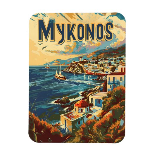 Mykonos Vintag Magnet (Vertikal)