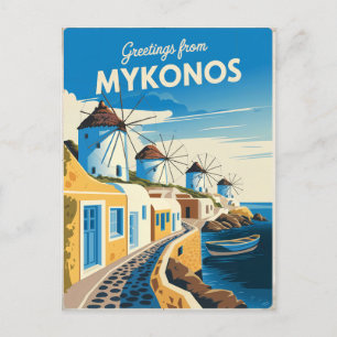 Mykonos Vintag Postkarte