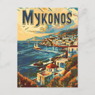 Mykonos Vintage Postkarte