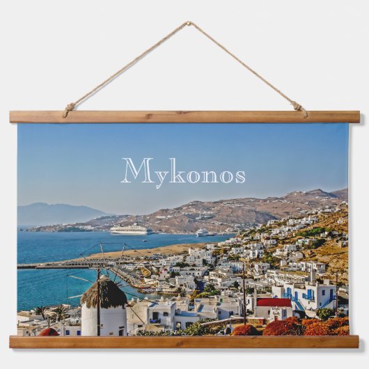 Mykonos Wandteppich Mit Holzrahmen (Vorne)