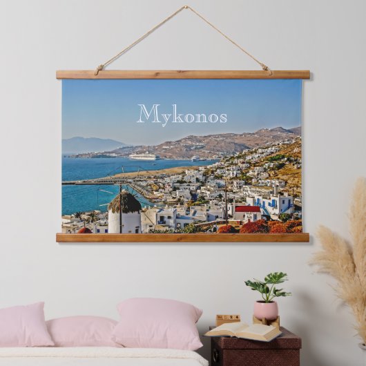 Mykonos Wandteppich Mit Holzrahmen (Schlafzimmer)