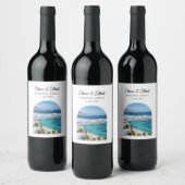 Mykonos Wedding Wine Label Weinetikett (Flaschen)