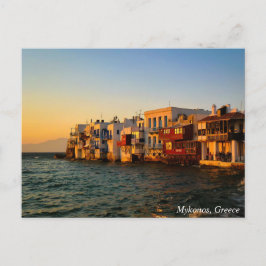 Mykonos wenig Venedigviertelsonnenuntergang, Postkarte