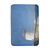 Mykonos Windmill Bath Mat Badematte (Vorderseite Vertikal)
