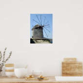 Mykonos Windmill Poster (Küche)