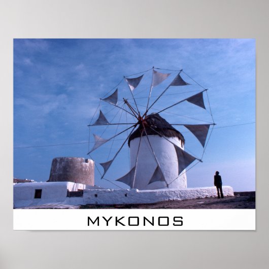 Mykonos-Windmühle Poster (Vorne)