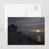 Mykonos Windmühlen Postkarte (Vorne/Hinten)