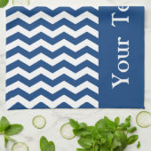 Mykynos Blue Wave Zickzack anpassbar Küchentuch (Gefaltet)