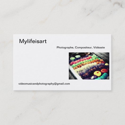 Mylifeisart-Visitenkarte Visitenkarte (Vorderseite)